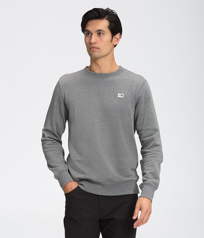 The North Face Mens Sweatshirt Heritage Patch Crew 349PNYDJO - Grey